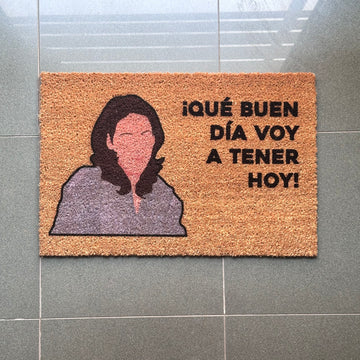 Felpudo “¡Qué buen día voy a tener hoy!”