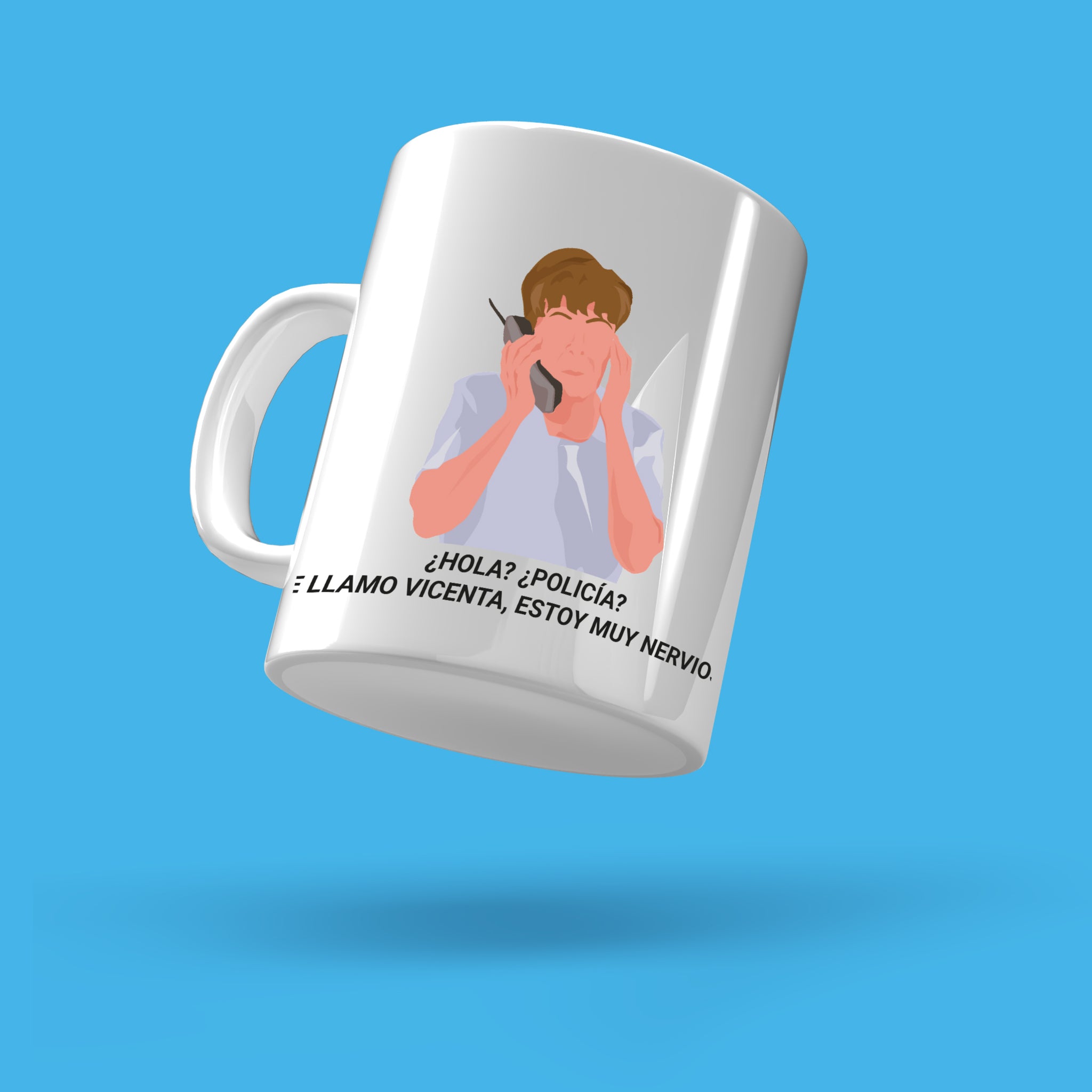 Taza ¿Hola? ¿Policía?