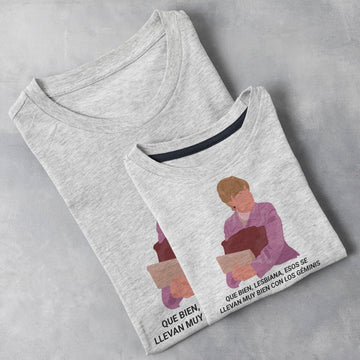 Camiseta "Que bien, lesbiana"